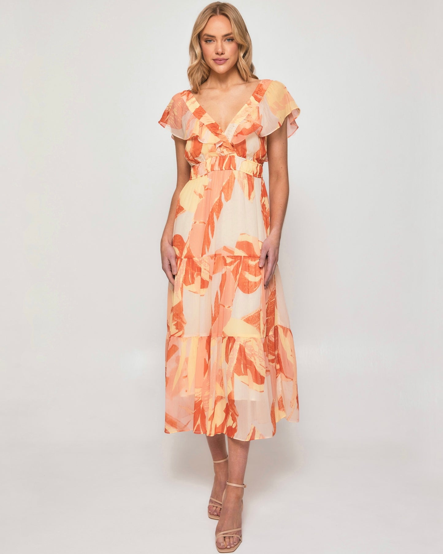 MOLLY MAXI DRESS -ORANGE