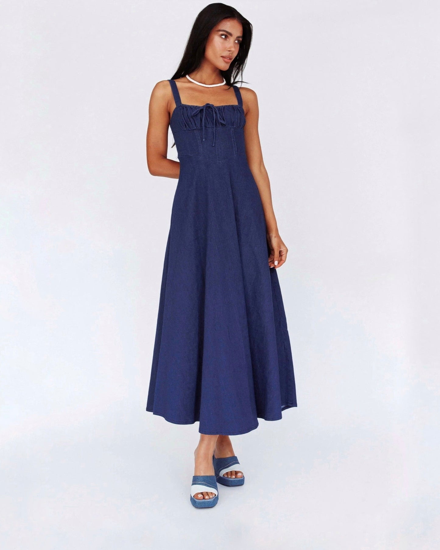 CHRISSY MAXI DRESS -INDIGO