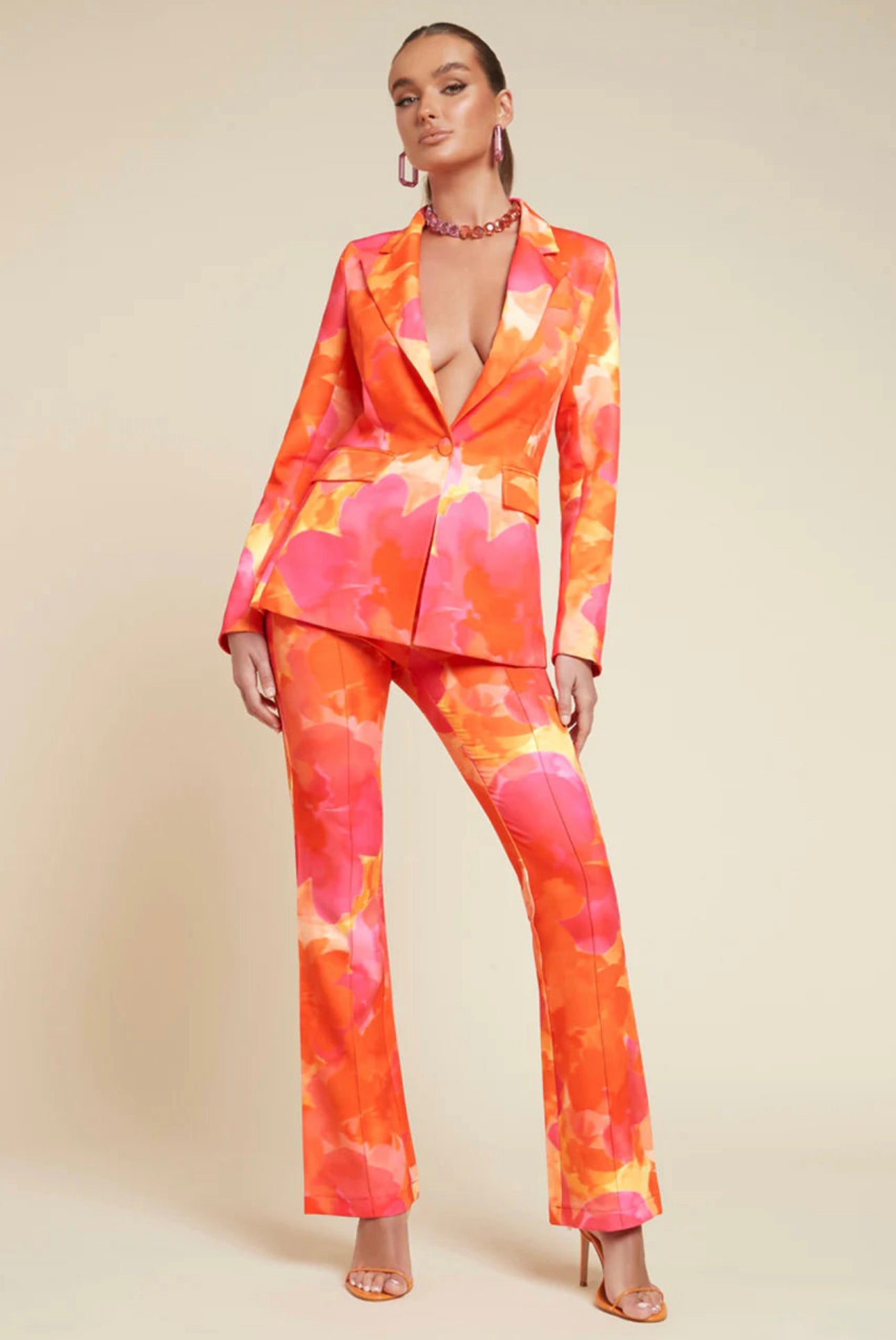 TIGERLILY BLAZER -ORANGE FLORAL