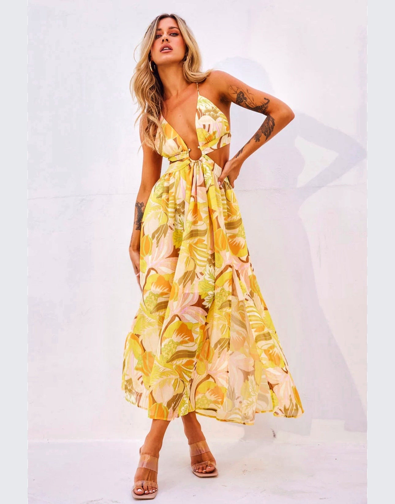 GODDESS MAXI DRESS -YELLOW