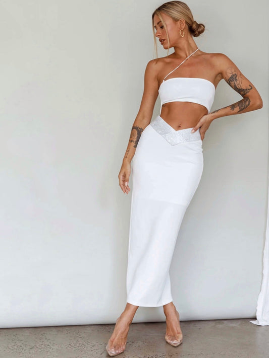 LIANA MIDI DRESS -WHITE