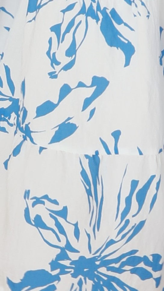 TEISA MAXI DRESS -BLUE/WHITE