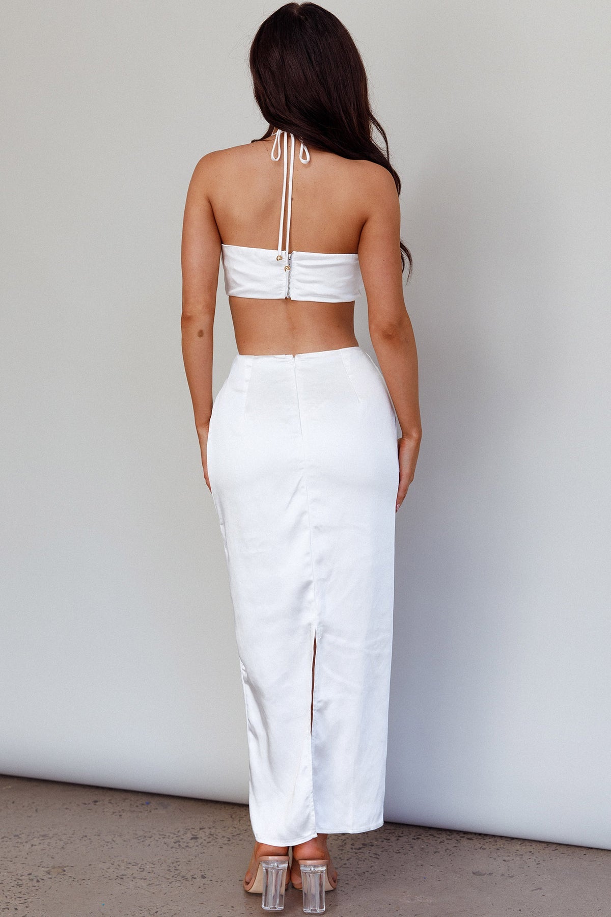 HUNNY MIDI DRESS -WHITE