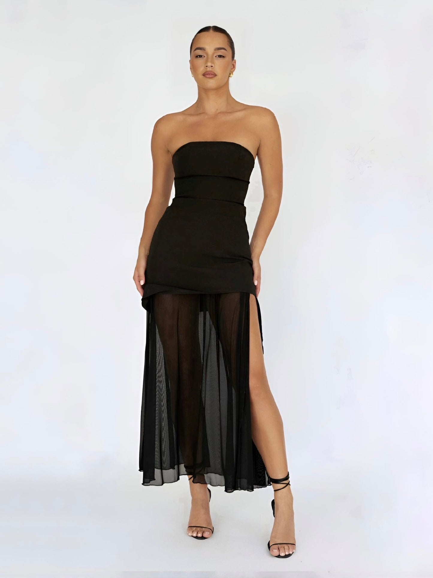 DARCY MIDI DRESS -BLACK