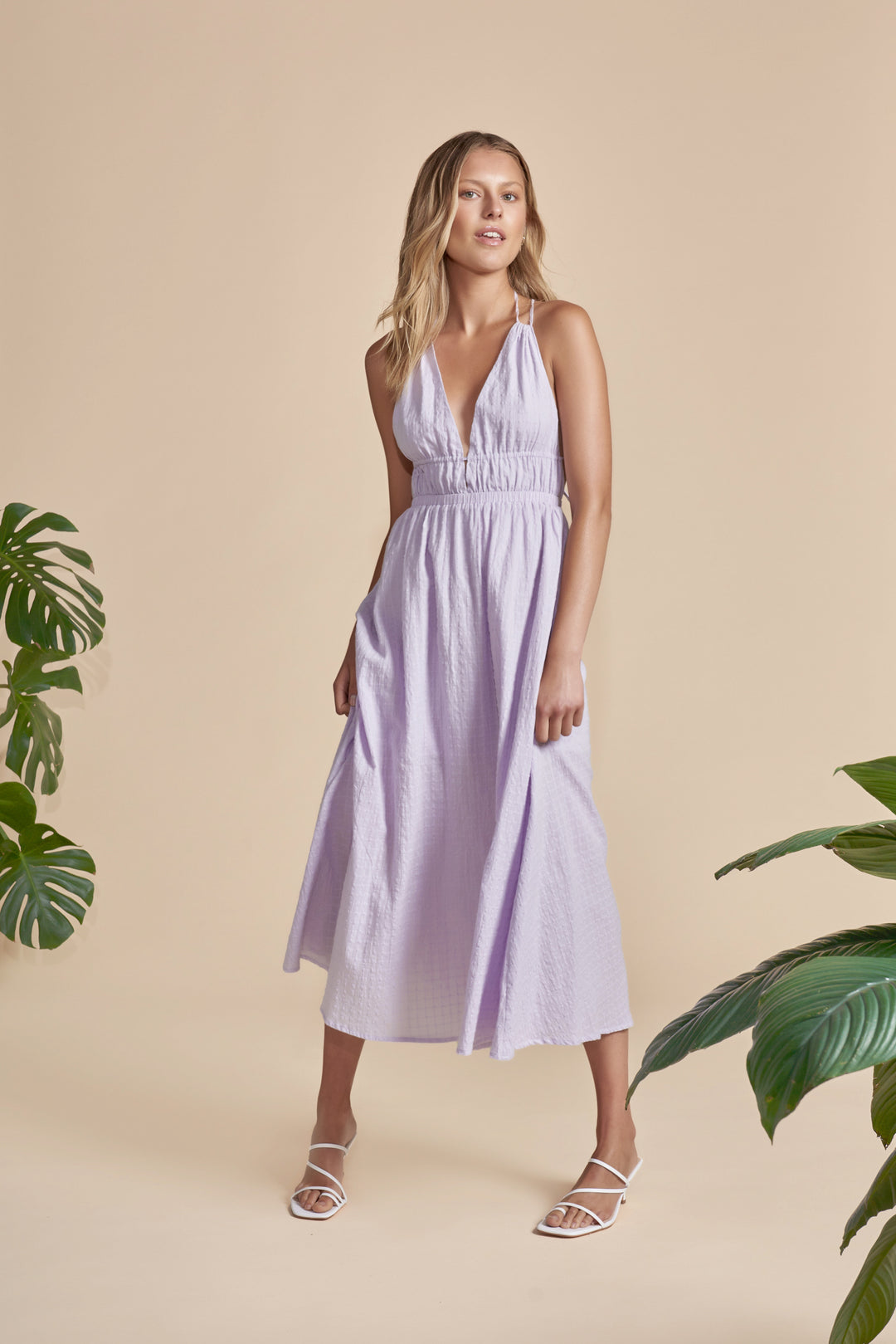 SADY MIDI DRESS -LILAC