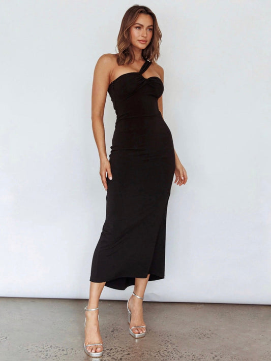 BACARDI MIDI DRESS -BLACK