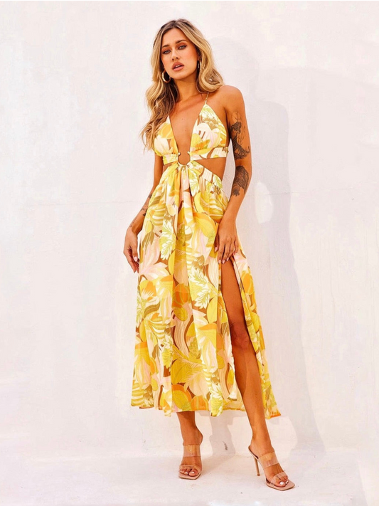 GODDESS MAXI DRESS -YELLOW