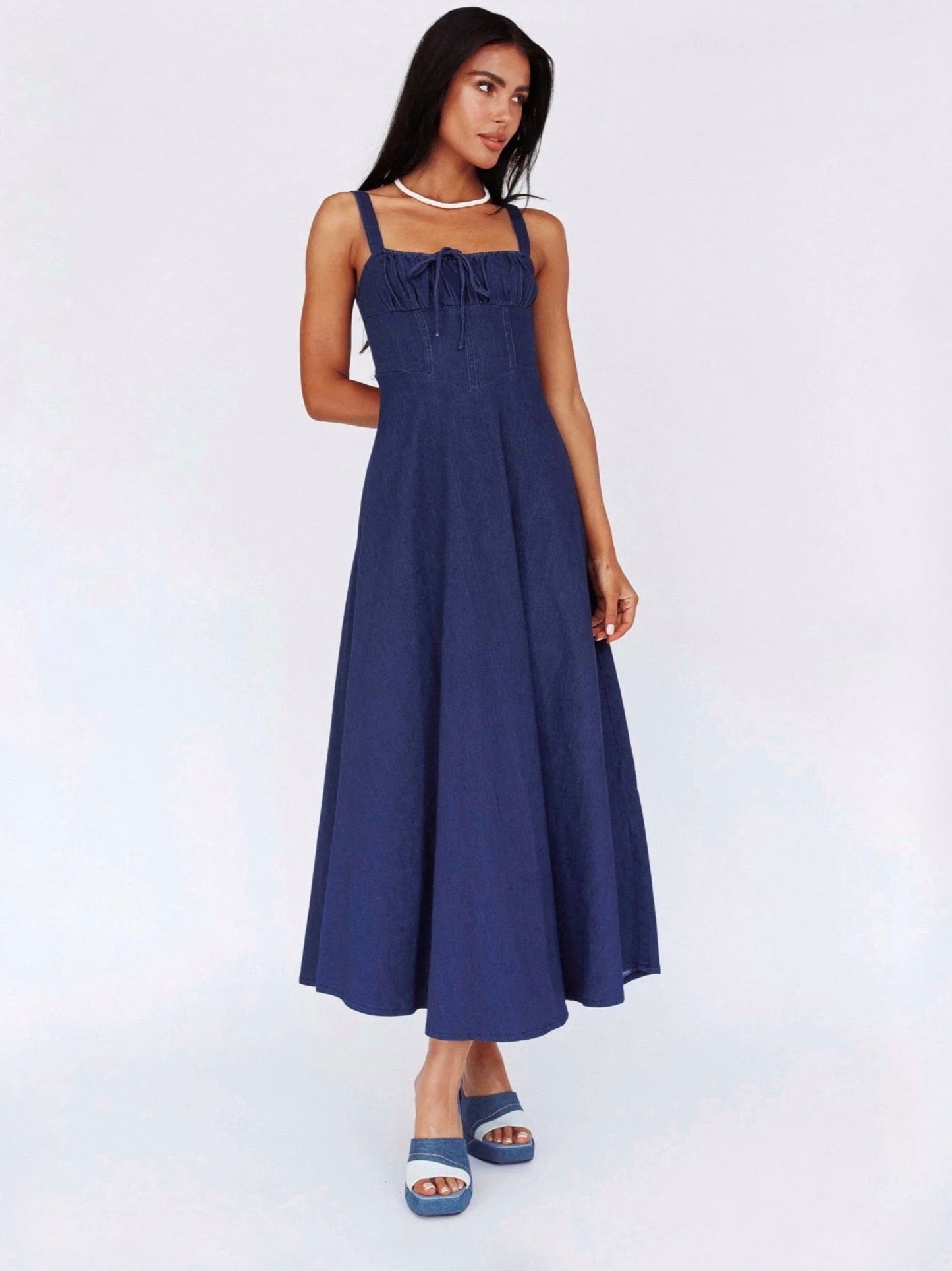 CHRISSY MAXI DRESS -INDIGO