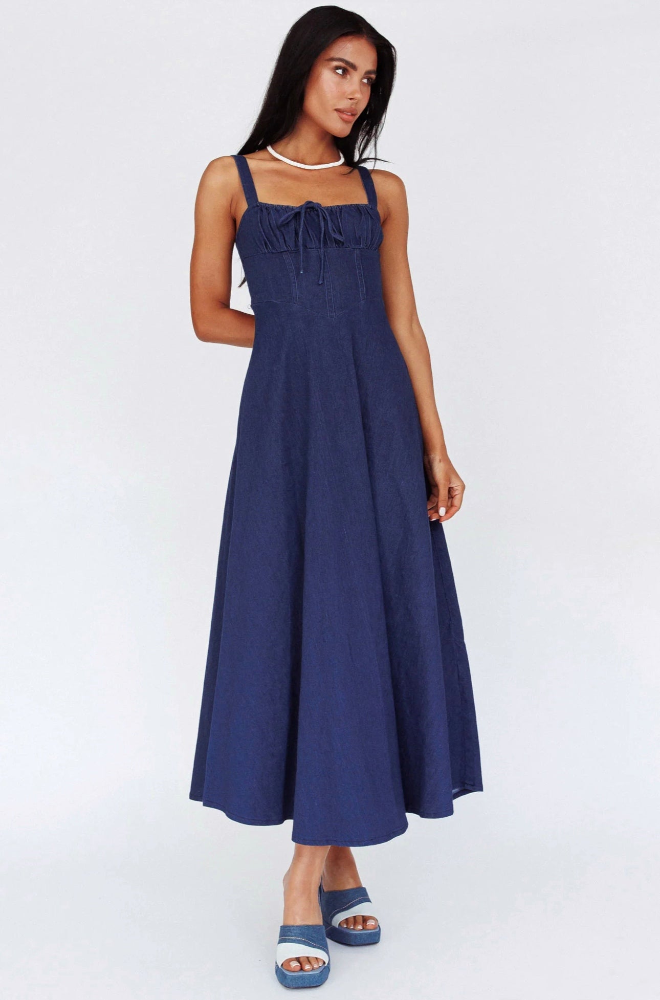 CHRISSY MAXI DRESS -INDIGO