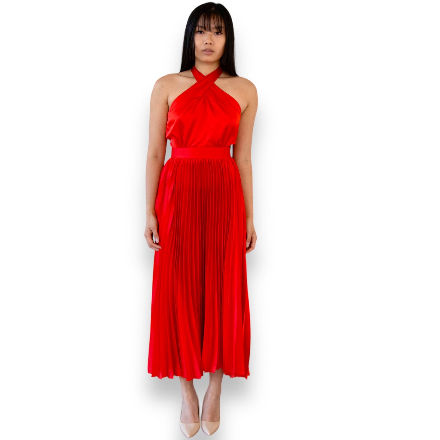 KENJI MAXI DRESS -RED