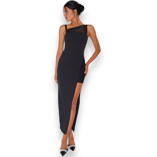 BOTTEGA MIDI DRESS -BLACK