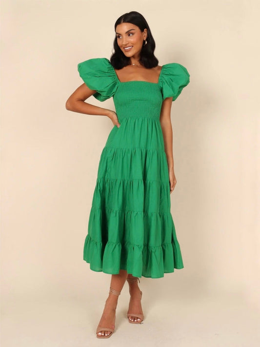 CIANA MIDI DRESS -GREEN