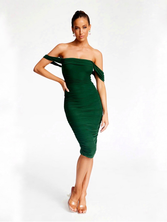 MATIL MIDI DRESS -GREEN