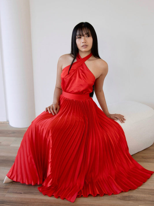 KENJI MAXI DRESS -RED
