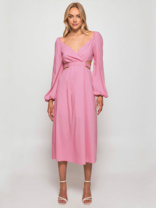 TANYA MIDI DRESS -PINK