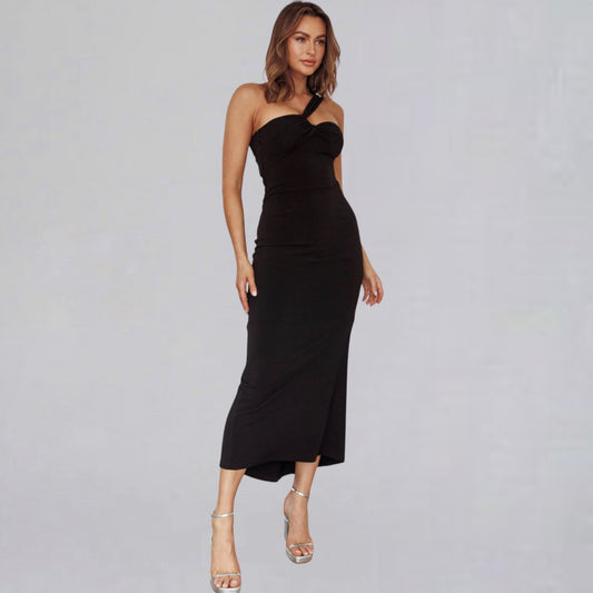 BACARDI MIDI DRESS -BLACK