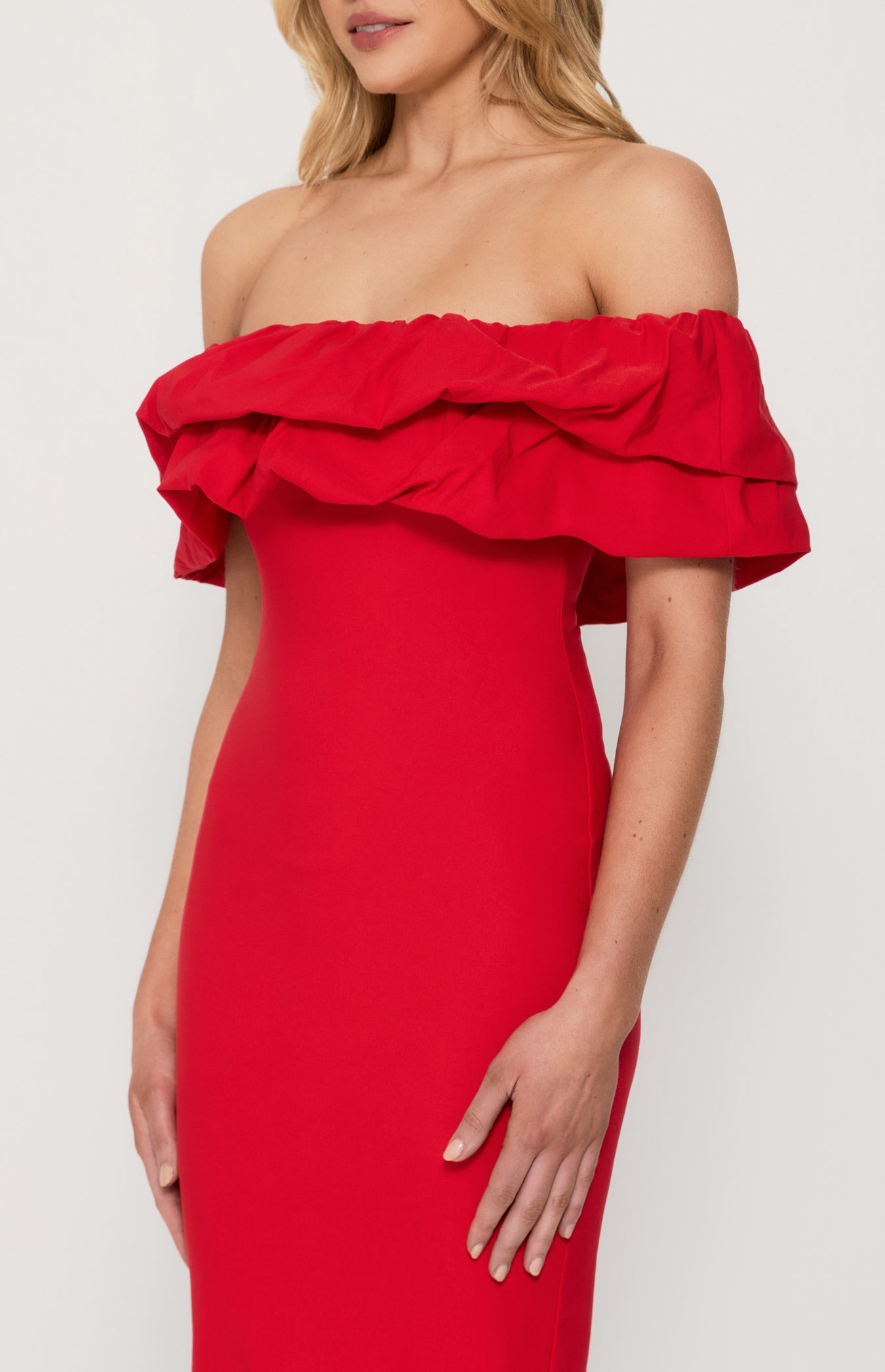 BETTY MIDI DRESS -RED