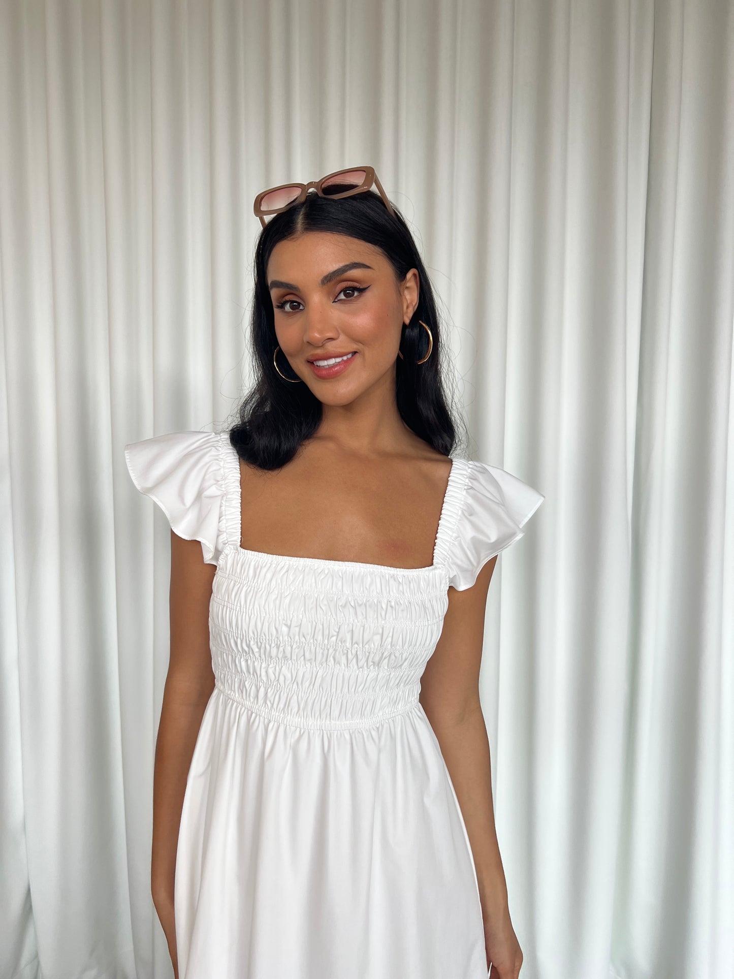 CALL ME BABY MAXI DRESS -WHITE