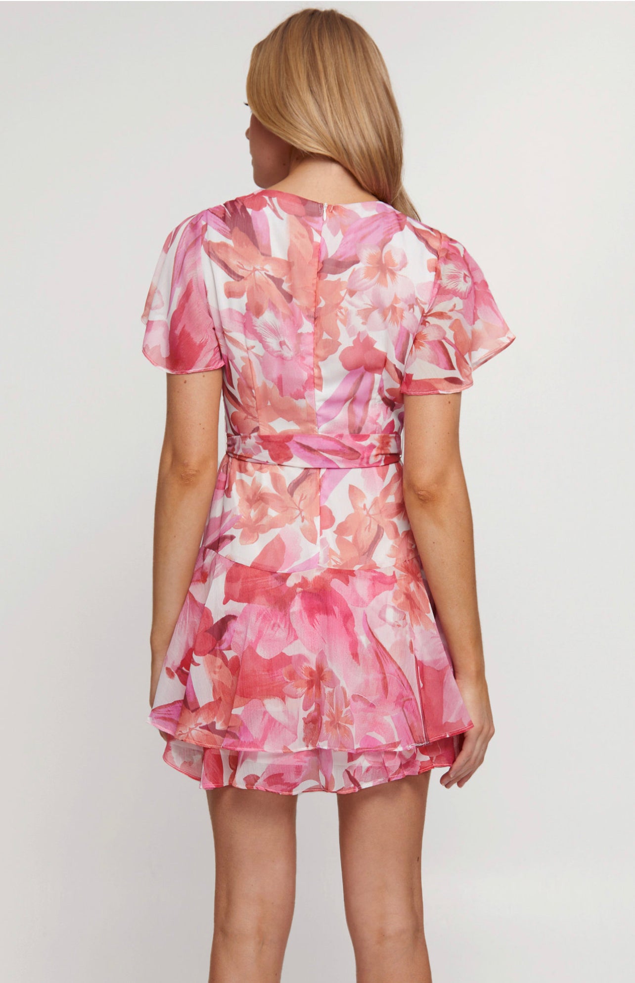 JANE MINI DRESS -PINK FLORAL